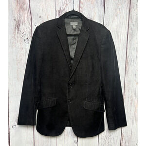 H&M Men’s Black Sports Coat Corduroy Spring Summer Size 38R